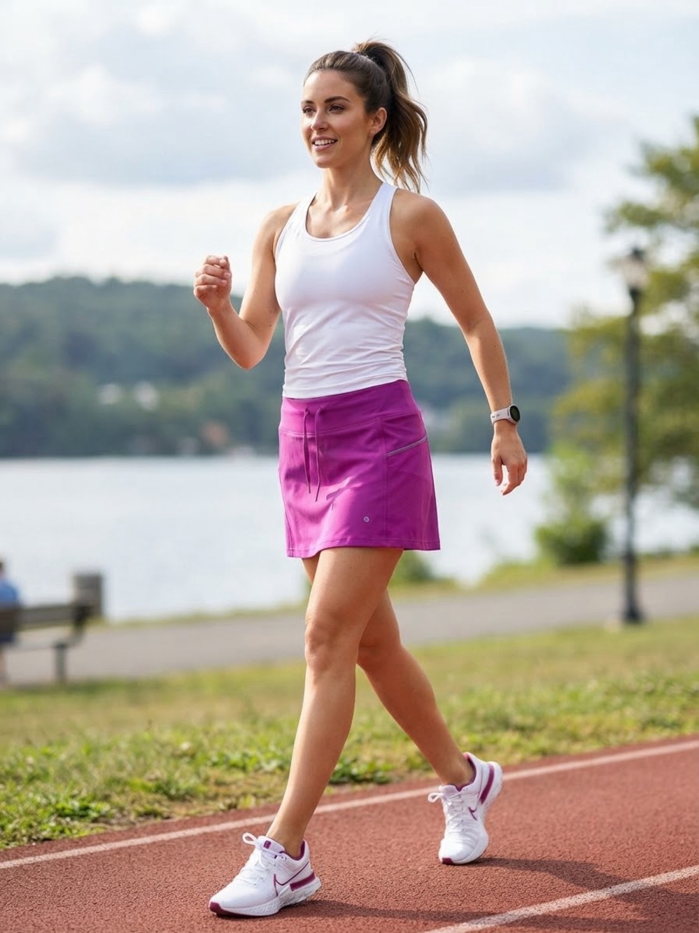 Women’s Active Skort in Bright Pink - Performance Walking Shorts